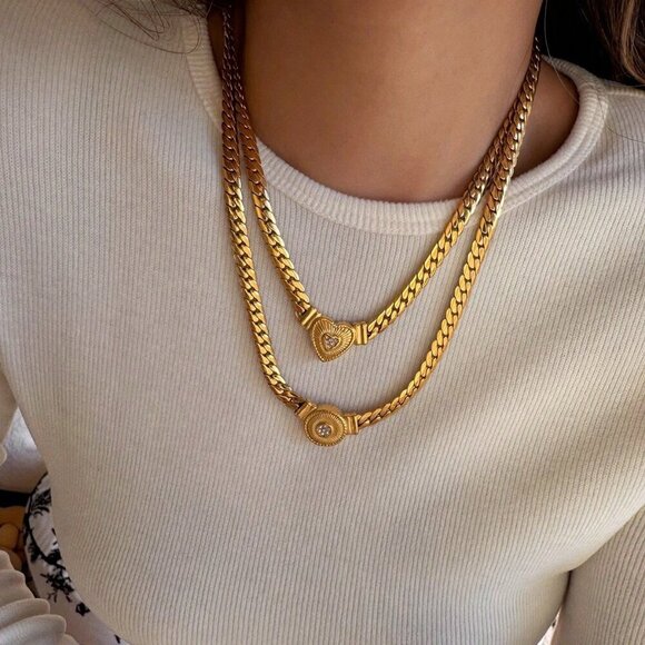 Golden Boho Women's Anti Tarnish Stainless Steel Rope Necklace - Picture 8 of 10